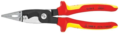 Special Discount Knipex 13 88 8 US 6-in-1 Electrical Installation Pliers 12 and 14 AWG-1000V Insulated, 8" Nominal Length
