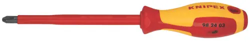 Knipex 98 24 03 Phillips Screwdriver, 6"-1000V Insulated, P3, 10 1/2" Nominal Length Certified