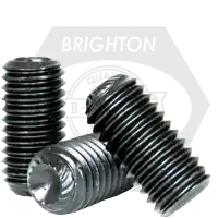 Special Discount M20-2.50 x 50 mm Socket Set Screws, Knurled Cup Point, Metric Class 45H, Thermal Black Oxide, ISO 4029, Qty 25