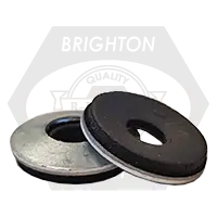 Genuine 10 x 1/2" EPDM Bonded Washers, 18-8 Stainless Steel, Qty 100