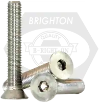 3/8"-24 x 7/8" Flat Head Socket Cap Screws, Non-Standard, 18-8 Stainless Steel A2, Fine (UNF), Qty 100 Professional Grade