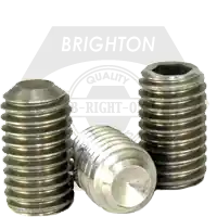 Cheap M4-0.70 x 25 mm Socket Set Screws Cup Point, 18-8 Stainless Steel A2, Coarse (UNC), Qty 100