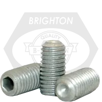 Markdown M5-0.80 x 5 mm Socket Set Screws, Cup Point, Grade 45H, Mechanical Zinc Cr+3, ISO 4029 / DIN 916, Qty 5000