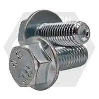 Trending M6-1.00 x 50 mm Flange Screws, Non-Serrated, Hex Head, Metric Class 8.8, Zinc Cr+3, Partial Thread, Coarse (UNC), DIN 6921, Qty 150