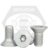 Hot Picks 8-32 x 5/8" Flat Head Socket Cap Screws, Mechanical Zinc Cr+3, Full Thread, Coarse (UNC), Alloy Steel, Qty 100
