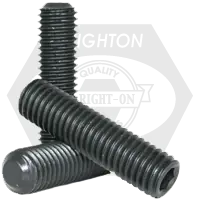 Premium 7/16"-14 x 1" Socket Set Screws, Non-Standard, Flat Point, Black Oxide, Coarse (UNC), Qty 100