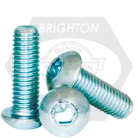 M12-1.75 x 45 mm Button Head Socket Cap Screws, Metric Class 12.9, Zinc-Bake Cr+3, Full Thread, Coarse (UNC), Alloy Steel, ISO 7380, Qty 100 Flash Sale