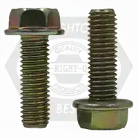 M12-1.75 x 35 mm Flange Screws, Non-Serrated, Hex Head, Metric Class 10.9, Zinc-Yellow Cr+6 Bake, Full Thread, Coarse (UNC), DIN 6921, Qty 50 Budget
