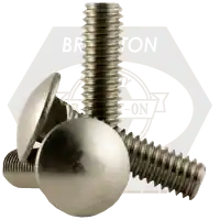 Seasonal Sale 1/4"-20 x 3 1/4" Carriage Bolts, 316 Stainless Steel, Full Thread, Qty 50