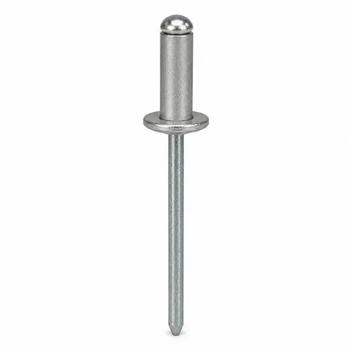 High Quality Asmg 610-612 3/16 (.563-.750) Alum/Steel Zinc Dome Head Multi-Grip Type Blind Rivets, Qty 500
