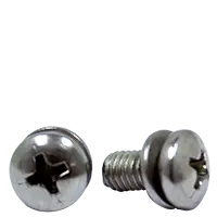 8-32 x 7/16" Machine Screws w/ External Tooth Washer (410 Stainless Steel), Phillips Pan Head, SEMS, 18-8 Stainless Steel A2, Full Thread, Qty 1000 Secure Checkout