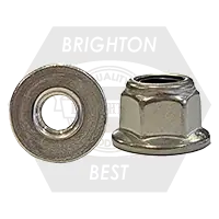Seasonal Sale M6-1.00 Nylon Flange Lock Nuts, Non-Serrated, Metric 18-8 Stainless Steel A2, Coarse (UNC), DIN 6926, Qty 100