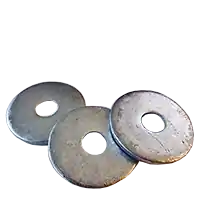 One Day Deal 3/8" x 2" x 3/16" Round Plate Washers (Dock), Plain Finish, Qty 300