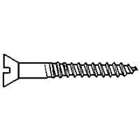 7-16 x 1 1/2" Wood Screws, Slotted Round Head, Zinc Cr+3, Qty 100 Certified