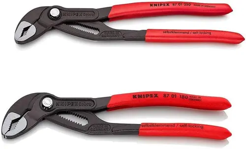 Same Day Shipping Knipex 00 31 20 V01 US 2 Pc Cobra Pliers Set (87 01 180 & 87 01 250)