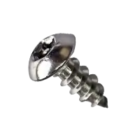 Professional Grade 10-12 x 1 1/2" Self-Tapping Screws, 6-Lobe Pin-In Button Head, Tamper Resistant, Type A, 304 Stainless Steel, Fully Threaded, Qty 500