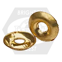 Fan Favorite 12 Brass Finishing Cup Washers, Plain Finish, Qty 2000