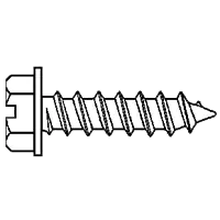 Fan Favorite 6-18 x 1 3/8" Self-Tapping Screws, Unslotted Indent Hex Washer Head HWH, Type A, 304 Stainless Steel, Full Thread, Qty 1000