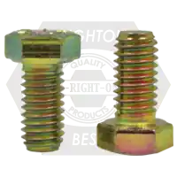 7/16"-14 x 6" Hex Cap Screws, Grade 8, Zinc-Yellow Cr+6 Bake, Partial Thread, Coarse (UNC), Made in China, Qty 125 Price Cut