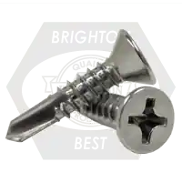 Fan Favorite 1/4"-14 x 3" Self-Drilling Screws, Indent Hex Washer Head HWH, TEKS, 3 Point, Medium Duty, Climaseal, Full Thread, Qty 1000