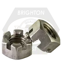 Order Now 1 3/4"-12 Hex Nuts, Slotted, Plain Finish, Qty 15