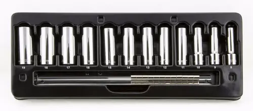 12 pc 12 Point Deep Metric Proferred 3/8" Drive Standard Metric Socket Set, Qty 1 Super Sale