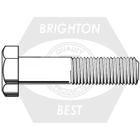Hot Picks 1"-8 x 3 3/4" Heavy Hex Structural Bolts, Type 1, Plain Finish, Partial Thread, A490, Qty 55