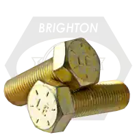 7/16"-14 x 6 1/2" Hex Cap Screws, Grade 8, Zinc-Yellow Bake Cr+3, Coarse (UNC), Made in USA, Qty 125 Super Sale