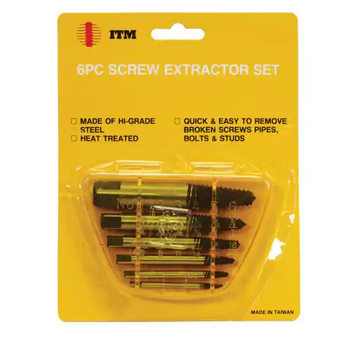 6 Screw Extractor Screw Extractor, Qty 1 Bargain