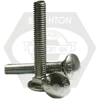 1/2"-13 x 12 1/2" Carriage Bolts, Grade A, A307, Zinc Cr+3, Partial Thread (6" Thread), Qty 50 Premium