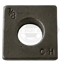 1/2" Square Beveled Malleable Iron Washers, Plain Finish, Qty 540 Must Have