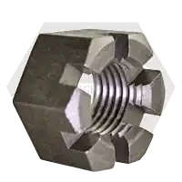 Order Now 1 1/8"-7 Heavy Hex Nuts, Slotted, Plain Finish, Coarse (UNC), Qty 50