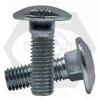 M12-1.75 x 55 mm Carriage Bolts, Metric Class 4.6, Zinc Cr+3, Full Thread, Coarse (UNC), DIN 603, Qty 250 Holiday Sale