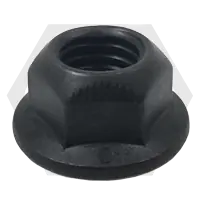 Secure Checkout 3/4"-10 Hex Flange Cone Lock Nuts (Two Opposite Oval Lock Type) without Serration, Grade G, Phosphate & Oil, Qty 200