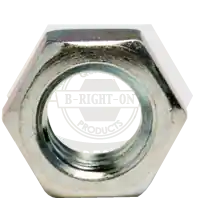 Premium 2"-12 Hex Jam Nuts, Grade A, A563, Zinc Cr+3, Fine (UNF), Low Carbon Steel, Qty 30