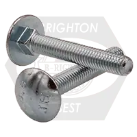 M12-1.75 x 100 mm Carriage Bolts, Metric Class 8.8, Zinc Cr+3, Full Thread, Coarse (UNC), DIN 603, Qty 180 Brand New