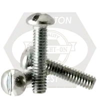 New Release 10-24 x 2 3/4" Machine Screws, Slotted Round Head, Zinc Cr+3, Full Thread, Qty 1900