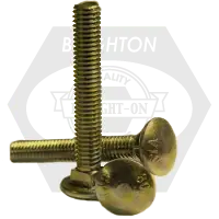 Super Sale 5/16"-18 x 1 1/4" Carriage Bolts, Grade A, A307, Zinc-Yellow Cr+6, Qty 1400