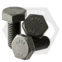 1"-8 x 2 1/2" Heavy Hex Structural Bolts, Type 1, Plain Finish, Partial Thread, Coarse (UNC), A490, Made in USA, Qty 250 Premium