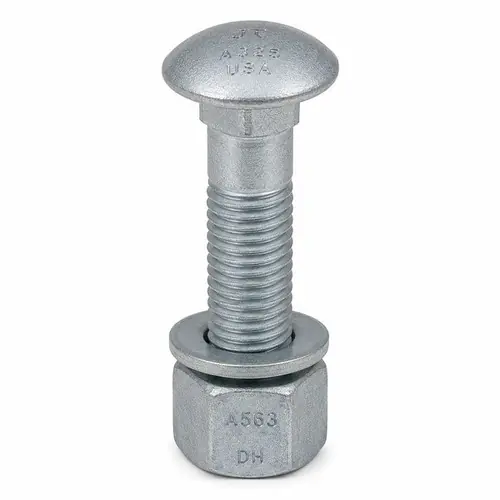 Trending 7/8"-9 x 2 1/2" Tension Control Bolt Assembly A325 w/ DH Heavy Nut A563 & Round F436 Washer, Mechanical Galvanized, Made in USA, Qty 180