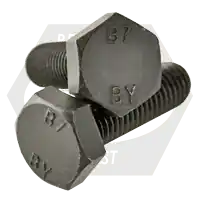 Top Pick 1"-8 x 7 1/2" Heavy Hex Bolts, Grade B7, Plain Finish, Partial Thread, A193, Qty 20