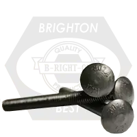 Markdown 7/16"-14 x 2 1/2" Carriage Bolts, Grade A, A307, Plain Finish, Full Thread, Qty 375