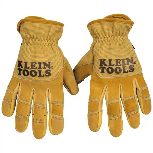 Klein Tools 60608 Leather All Purpose Gloves, Large While Supplies Last