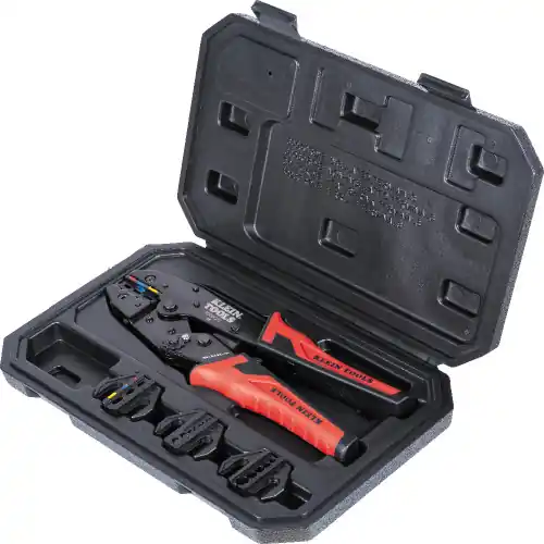 Klein Tools 3000CRKIT Ratcheting Crimper Set, 10-22 AWG Terminals Trusted Brand