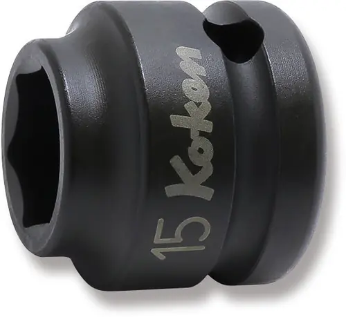 Ko-ken 14401MS-15 1/2 Sq. Dr. Socket 15mm 6 point Length 26mm Thin walled Free Returns