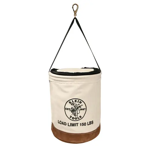Klein Tools 5104CLR17 Canvas Bucket with Closing Top, 17-Inch Weekend Sale