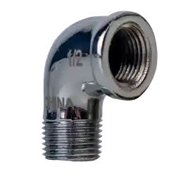 Instant Buy Midland Metal 45164LFCP 90 deg Street Elbow, 3/4 in FPT x 3/4 in MPT, Bronze, Chrome-Plated