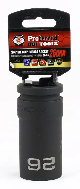 30 mm Deep Impact 6 Point Impact 3/4" Drive Metric Socket, Qty 1 Hassle-Free Returns