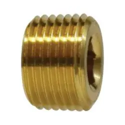 MID-AMERICA FITTINGS 109AL-4BSPT Countersunk Plug, 1/4-in BSPT, Brass Affordable