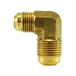 Buy Online ANDERSON METALS 04057-1208 90 deg Reducing Elbow, 3/4-in 45 deg Flared x 1/2-in 45 deg Flared, Brass